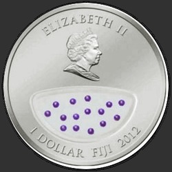 аверс 1$ (бак) 2012 "Уругвайский аметист"