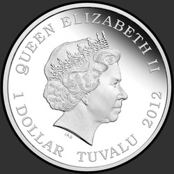 аверс 1$ (бак) 2012 "Чёрный носорог"