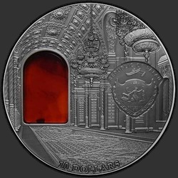 аверс 10 Долларов 2012 "Московский кремль"