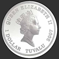 аверс 1$ (buck) 2007 "Большая белая акула"