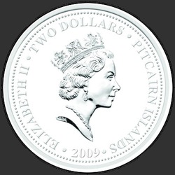 аверс 2 dollars 2009 "Уильям Блай"