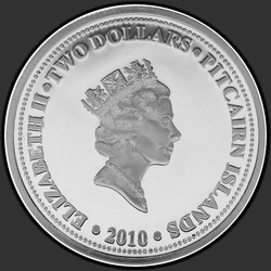 аверс 2 dollars 2010 "Кристиан Флетчер Bounty"