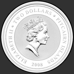 аверс 2 dollars 2008 "Год Мыши"