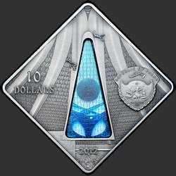 аверс 10 Долларов 2012 "Собор Пресвятой Девы Марии (Бразилиа)"