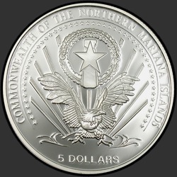 аверс 5 Dollars 2005 "Жемчужина в раковине"