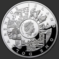 аверс 1$ (бак) 2011 "Письменность"