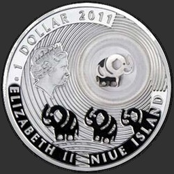 аверс 1$ (buck) 2011 "Слоник на удачу"