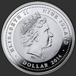 аверс 1$ (бак) 2014 "Год лошади (подковы)"