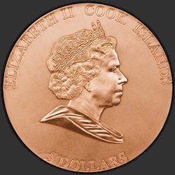 аверс 5 dolarjev 2009 "400-летие начала изучения Марса. Метеорит с Марса"