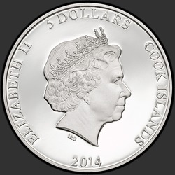 аверс 5 Долларов 2014 "Тина Мазе, Мировой рекорд"