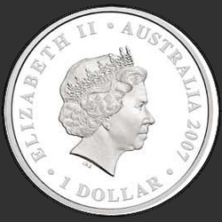 аверс 1$ (buck) 2007 "Бриллиантовая свадьба"