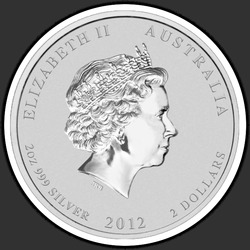 аверс $ 2 2012 "Год Дракона"