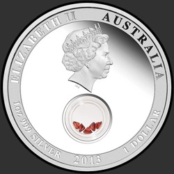 аверс 1$ (бак) 2013 "Гранат"