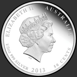 аверс 50¢ (half) 2013 "Блестящий расписной малюр"