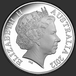 аверс 1$ (buck) 2012 "Год дракона (Серебро)"