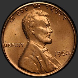 аверс 1¢ (penny) 1960 "P 대형 날짜"