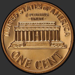 реверс 1¢ (penny) 1970 "USA - 1 Cent / 1970 - {"_":"S Sm Proof"}"