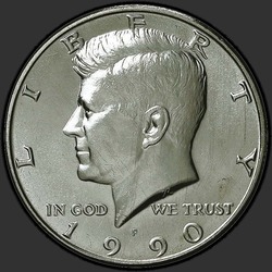 аверс 50¢ (half) 1990 "USA - 50 Cents (Half Dollar) / 1990 - P"