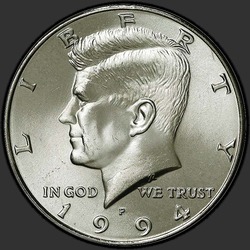 аверс 50¢ (халф) 1994 "США - 50 центов (полдоллара) / 1994 - P"