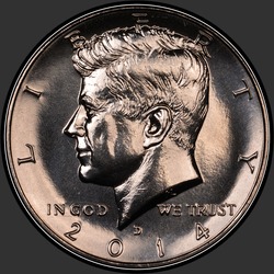 аверс 50¢ (half) 2014 "USA - 50 centů (půldolar) / 2014 - { "_": "D Relief"}"