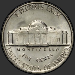реверс 5¢ (nickel) 1969 "USA - 5 centů / 1969 - S"