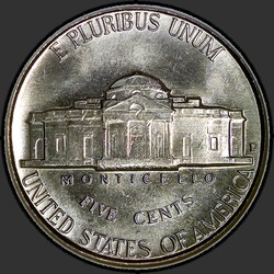 реверс 5¢ (nickel) 1956 "USA - 5 centů / 1956 - D"