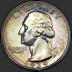 аверс 25¢ (quarter) 1939 "संयुक्त राज्य अमरीका - क्वार्टर / 1939 - सबूत"