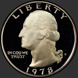 аверс 25¢ (quarter) 1978 "USA - Quarter / 1978 - S Důkaz"