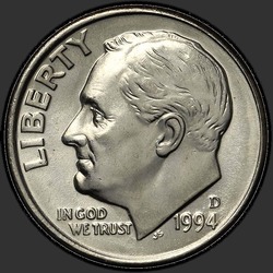 аверс 10¢ (dime) 1994 "미국 - 다임 / 1994 - D"