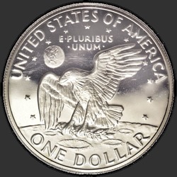 реверс 1$ (бак) 1973 "USA - 1 Dollar / 1973 - Silver Pr"