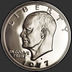 аверс 1$ (buck) 1977 "USA - 1 Dollar / 1977 - S Proof"
