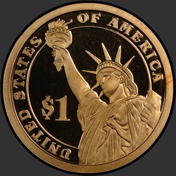 реверс 1$ (buck) 2007 "USA - 1 Dollar / 2007 - {"_":"S"}"