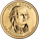 аверс 1$ (buck) 2007 "USA - 1 Dollar / 2007 - { "_": "D DBL.EDG.LET - OVERLAPPED."}"