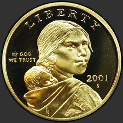 аверс 1$ (buck) 2001 "USA - 1 Dollar / 2001 - {"_":"S"}"