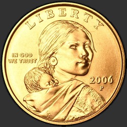 аверс 1$ (buck) 2006 "USA - 1 Dollar / 2006 - {"_":"P"}"