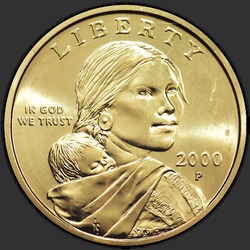 аверс 1$ (buck) 2000 "USA - 1 Dollar / 2000 - {"_":"P Cheerios"}"