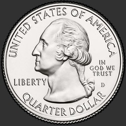 аверс 25¢ (quarter) 2016 "Шони (Shawnee National Forest) / P"
