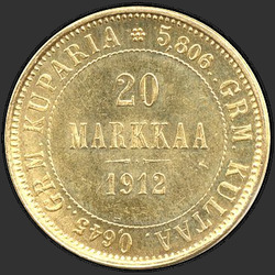 аверс 20 bodů 1912 "20 značek ve Finsku 1903-1913"