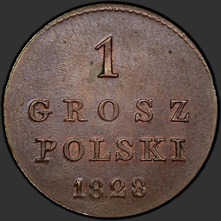 аверс 1 грош 1828 "FH"