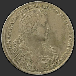 реверс Poltina 1733 "Poltina 1733. Portrét posunuta doleva. Cross pravomoci jednoduchý"