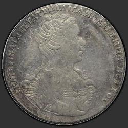 реверс паловаю 1727 "Полтина 1727 года "ПЕТЕРБУРГСКИЙ ТИП, ПОРТРЕТ ВПРАВО" СПБ. "САМОДЕРЖИЦА""