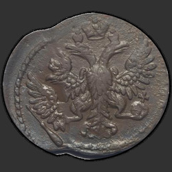 аверс Ντενγκ 1743 "Денга 1743 года. В крыле 7 перьев"