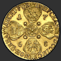 аверс 10 rublių 1768 "10 rublių 1768 SPB. Portretas platesnis"