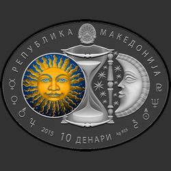 аверс 10 denáry 2015 "Овен"