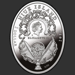 аверс 1$ (buck) 2015 "Яйца Фаберже. Датский юбилей"