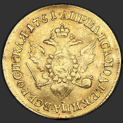 аверс 2 чырвонца 1751 "2 червонца 1751 года "ОРЕЛ". АПРЕЛ:"