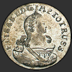 реверс 6 groszy 1759 "6 грошей 1759 года. "ELISAB ... RVSS". Реверс "... PRUSSIAE""