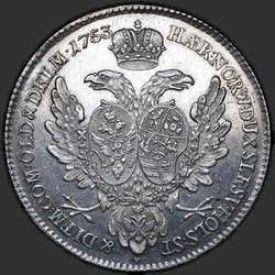аверс Талер 1753 "Талер 1753 року "АЛЬБЕРТУСТАЛЕР" P. Портрет ширше"