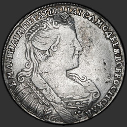 аверс Poltina 1733 "Poltina 1733. Portrét posunuta doleva. Cross Power vzorované"