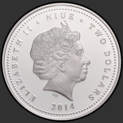 аверс 2 dollars 2014 "Анне Геддес. Малыш в колпаке"